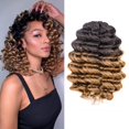 thumbnail image 1 of Cabello de ganchillo ToyoTree Ocean Wave, 14 pulgadas, 8 paquetes, color rubio degradado, 1 of 6