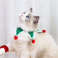thumbnail image 3 of Pañuelos navideños para perros, diseño de cinco ramas, con diseño de animales, con diseño de animales, de punto tricot, para Navidad, regalo para perros, collar para mascotas, verde, talla L, 3 of 5