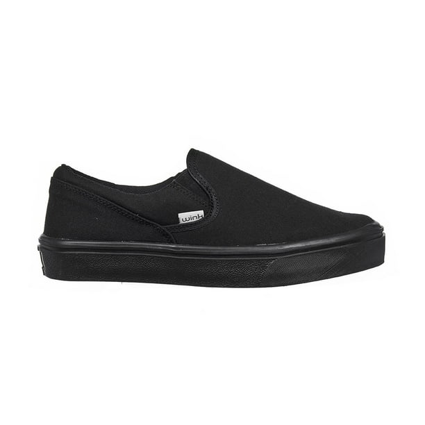 Tenis Slip On Para Niños Niñas Negro Textil Ligeros Cómodos negro 25 Incógnita 017A12