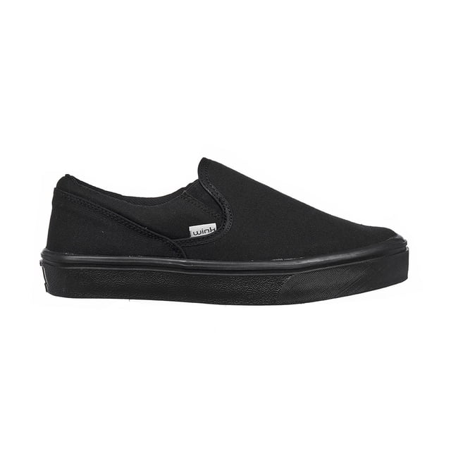 Tenis Slip On Para Niños Niñas Negro Textil Ligeros Cómodos negro 25 Incógnita 017A12