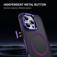thumbnail image 3 of TECH CIRCLE for iPhone 15 Pro Max Case with Magnetic Lens Stand,Compatible with MagSafe,Slim Anti-Scratch Scratch-Resistant Shockproof Protective Magnetic Back Phone Case for iPhone 15 Pro Max,Purple, 3 of 8