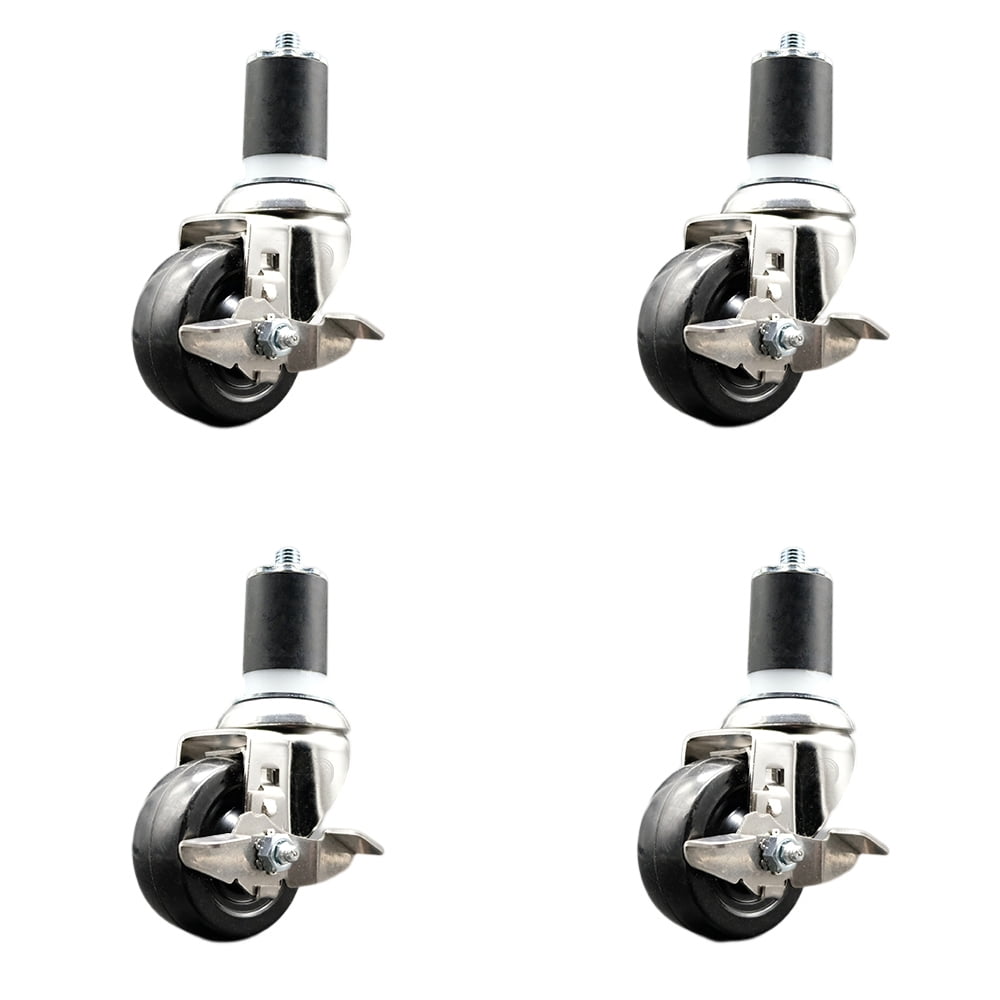 Service Caster Brand 3.5 Inch 316 Stainless Steel Light Duty Swivel