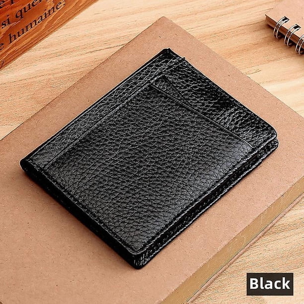 Men Leather Credit Card Holder RFID Blocking Slim Wallet Money Purse Protector