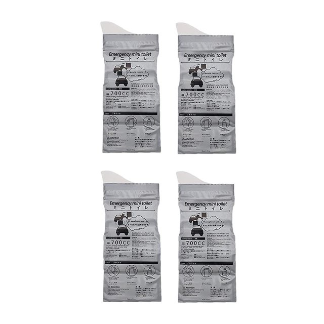 4Pcs 24 Unisex Disposable Urine Bags, Portable, Women Men Camping Pee Bags Urinal Toilet Crowd for Adults Patient Outdoor Backpacking jinwen Bolsa de urinario desechable