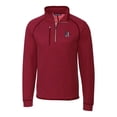 thumbnail image 2 of Men's Cutter & Buck Heather Red Round Rock Express Mainsail Sweater-Knit Half-Zip Pullover Jacket, 2 of 3