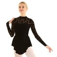 thumbnail image 1 of inhzoy Womens Adult Long Sleeve Lace Leotard Ballet Dance Gymnastics Ice Skating Dress, 1 of 7