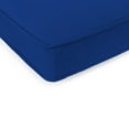 thumbnail image 2 of Jordan Manufacturing 47" x 17" Canvas Cobalt Blue Solid Rectangular Outdoor Settee Swing Bench Cushion with Ties and Welt, 2 of 8