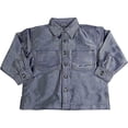 thumbnail image 3 of Outech - Little Boys Long Sleeved Twill Shirt Jacket 6735-7 (BLUE), 3 of 3