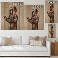 thumbnail image 4 of Designart 'Gun Hand Sign With Man Shooting Gun' Modern Print on Natural Pine Wood, 4 of 5