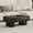 Black, variant on 43" Marble White Cool Coffee Table for Living Room,Rectangular Contemporary Center Table for Waiting Area,Black