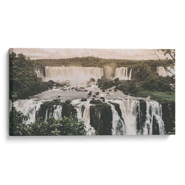 Cuadro decorativo - Cortinas Naturales - Iguazú, Emmanuel Ramírez 120x60 Canvas Lab Paisajes