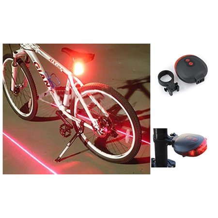 Bike Lane LED Laser Rear Tail Light Cycling Bicycle Road Safety Red