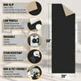 thumbnail image 3 of Sweet Home Stores Machine Washable Non-Slip Rubberback Solid 2x5 Runner Rug, 20" x 59", Black, 3 of 14