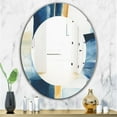 thumbnail image 3 of Designart 'Indigo Panel IV' Miroir Moderne - Miroir Mural Ovale ou Rond - 24x36, 3 of 4