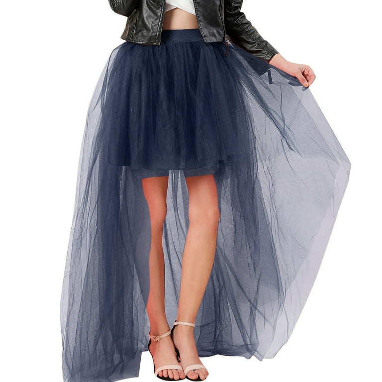 Short flowy 2025 skirts navy