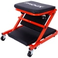 thumbnail image 2 of Red 36" Z Creeper Seat with 300 lbs Capacity, 6 Wheels, Convertible Stool for Garage, 2 of 9