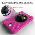 thumbnail image 7 of XYX Case for Samsung Galaxy Tab S2 8.0 inch SM-T710/SM-T715 with 360 Degree Rotating, Hand Strap, Shoulder Strap, Rose, 7 of 7