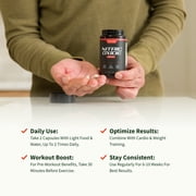 Snap Supplements Nitric Oxide Booster 1500mg - Pre Workout, Muscle Builder, 60 Capsules, 2pk