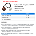 thumbnail image 2 of Ignition Switch - Compatible with 1997 - 2006 Jaguar XK8 1998 1999 2000 2001 2002 2003 2004 2005, 2 of 2