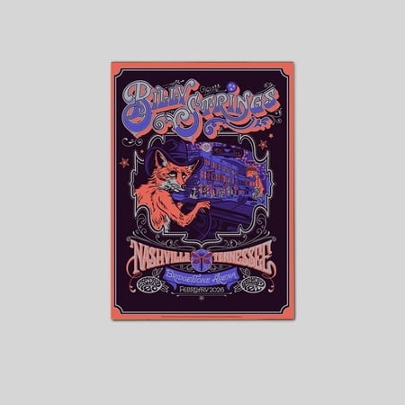 Billy Strings Music Tour Feb 20-21/ 2026, Liane Plant Poster Size 24''x36'' Googate