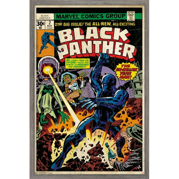 Marvel Comics - Black Panther - Cover #2 Wall Poster, 14.725" x 22.375", Framed