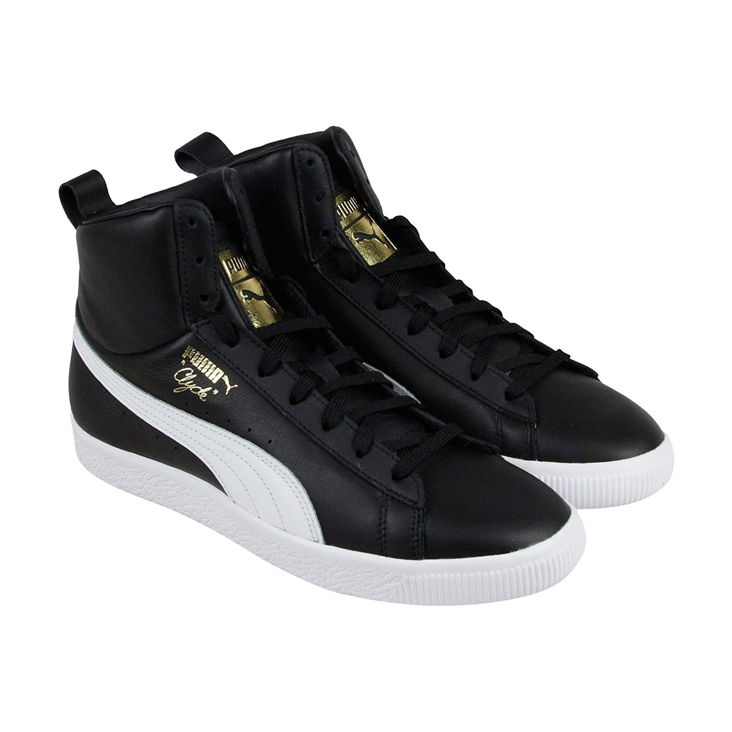 logic complement Sloppy Puma Clyde Mid Core Foil Mens Black Leather High Top Lace Up Sneakers Shoes  - Walmart.com