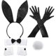 thumbnail image 1 of KAIYANG Accesorios de conejo interpretados por largos guantes negros y personajes de Pascua., 1 of 5