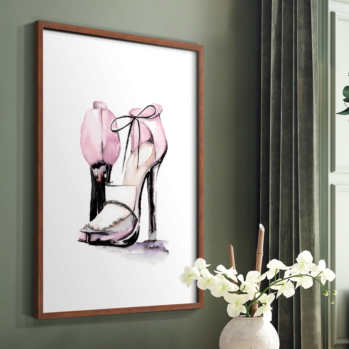 Loafer Heel in Brown Solid Wood 8 x 10 Framed Print