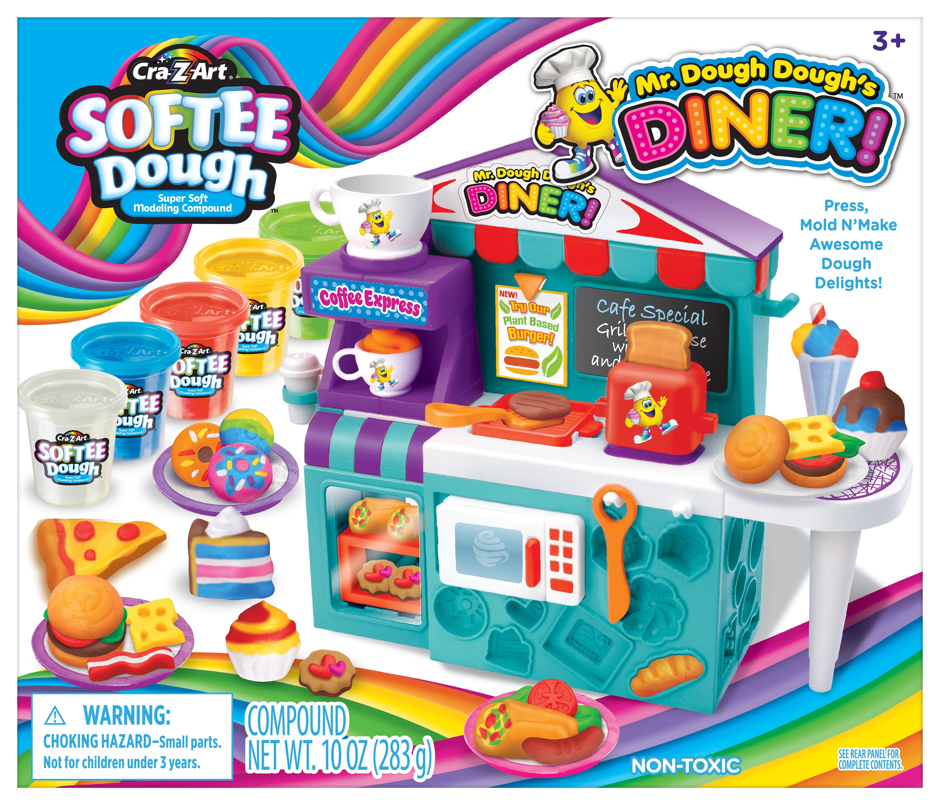Cra-Z-Art Softee Dough Mr. Dough's Diner Playset, 1 Multicolor Dough ...