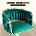 thumbnail image 6 of Homefun Velvet Bar Stools Set of 2,Modern Height Adjustable Swivel Barstools Counter Chairs with High Back & Gold Metal Base, 6 of 9