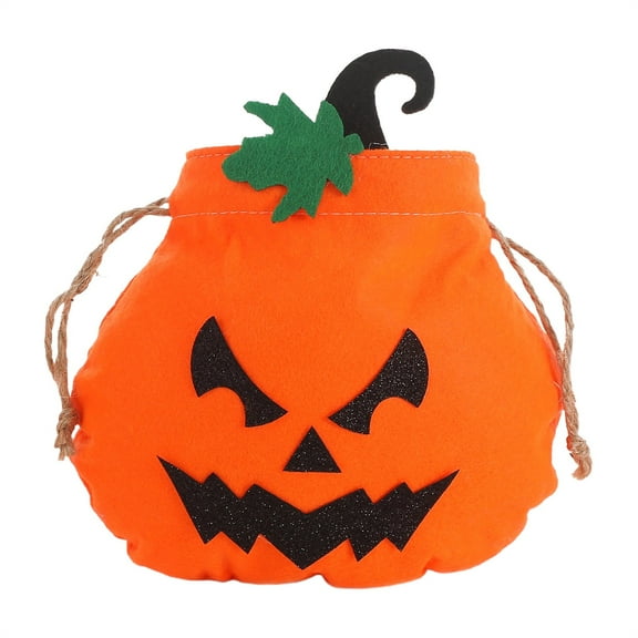 ZMKIAG Halloween Pumpkin Shaped Tote Bags for 𝗞𝗶𝗱𝘀 - Non-Woven Reusable Trick or Treat Collection Baskets, Children's Party Favor Bags with Handles for Candy Storage