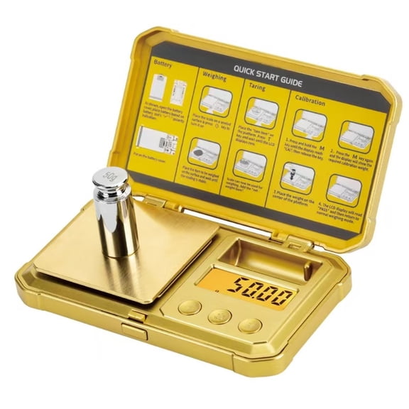 200g/0.001g Digital Milligram Scale, Mg Scale with 50g Calibration Weight, Powder Scale for Reloading, Micro Gram Scale, Miligram Scale for Powder Medicine