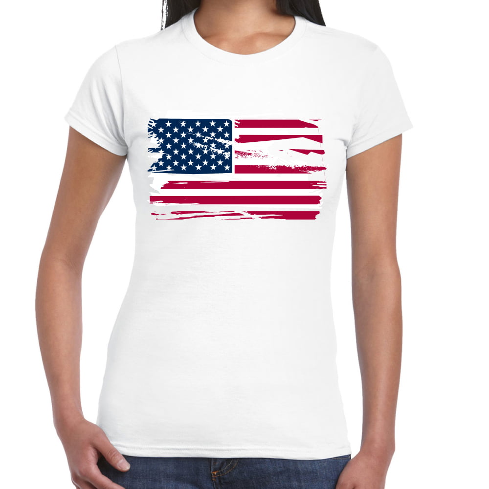 Patriotic TShirt American First USA American Flag Patriotic Stars and Stripes Fourth of July,Proud American Independence Day 4th Of July