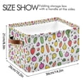 thumbnail image 4 of Yayeee 2 Pack Canvas Storage Basket with Handles for Shelves Fabric Bins Closet Organizer, Various Vegetables Pattern, 4 of 8