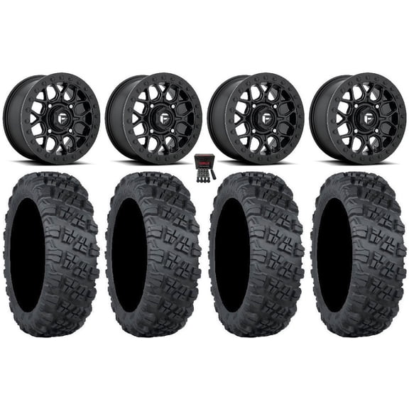 Fuel Tech Beadlock 15" Wheels Bk 35" Versa Cross V3 Tires Polaris RZR XP 1000 / PRO XP / Ranger XP 900/1000