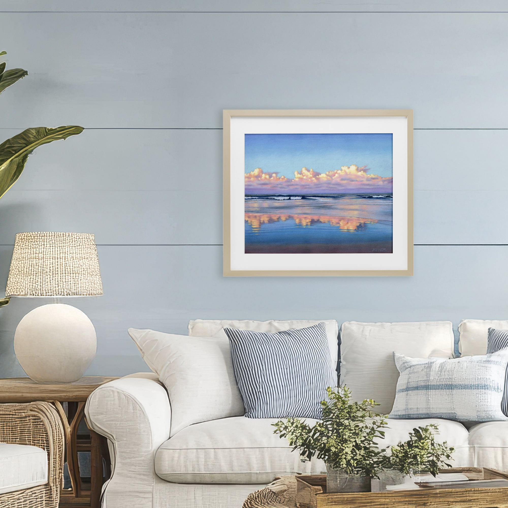 Stupell Industries Cloud Illusions Reflection Birch Framed Print Under Glass, design by Susy Boyer