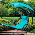 thumbnail image 6 of Sunnydaze 27" x 88.5" Teal Outdoor Hanging Lounge Chair Replacement Cushion, 6 of 6