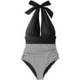 thumbnail image 2 of Women's Halter One Piece Swimsuit Keeping You Accompained Swimwear, 2 of 5