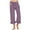 12# Purple, variant on RPVATI Womens Linen Capri Pants With Pockets Summer High Waisted Drawstring Vacation Wide Leg Palazzo Pants Casual Loose Fit Ruffle Cropped Beach Trousers Black XL