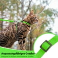 thumbnail image 5 of PUPTECK Adjustable Cat Harness and Leash Set Escape Proof Kitten Strap Collar for Walking Travel, Green, M, 5 of 8