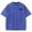 490#Blue, variant on Retro Distressed Palm Sunset Print Mens Oversized Short Sleeve T-Shirt Vintage Washed Summer Casual Travel Shirts Black 4XL