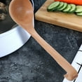 thumbnail image 2 of Arborister Wooden Soup Ladle Bamboo Kitchen Tool Mixing Ladle White Porcelain Spoon, 2 of 10