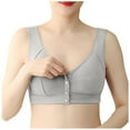 thumbnail image 6 of Wdgfv Daisy Bras for Older Women 2025 Comfy Convenient Front Closure Bra Full Support No Underwire Bras Grey 46, 6 of 6