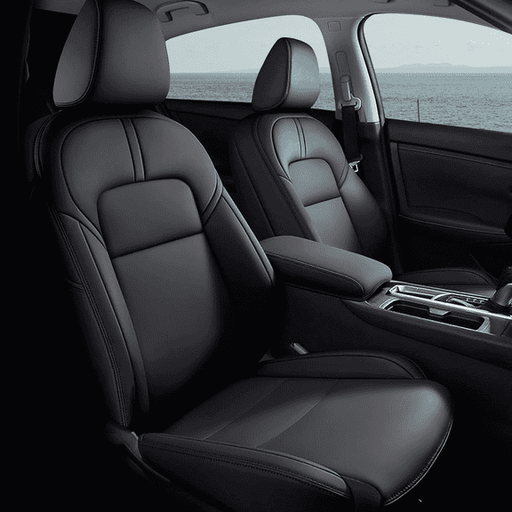 AOMSAZTO Custom Fit Seat Covers for Nissan Sentra 2020 2021 2022 2023 2024 2025 Waterproof Car Seat Covers Full Set Black