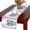 thumbnail image 2 of MYPOP American Flag Skull Face Table Runner Home Decor 14x72 Inch,Day of the Dead Skull Table Cloth Runner for Wedding Party Banquet Decoration, 2 of 6