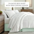 thumbnail image 3 of Tailored Pleated Bed Skirt Box Spring Frame Cover Dust Ruffle in Aqua for Cal King Size Bedding by Comfort Canopy, 3 of 12