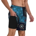 thumbnail image 2 of Kdxio Bohemian Turtle Print Mens Swim Shorts with Mesh Lining, Breathable and Quick-Drying, Adjustable Waist, Privacy Pocket-Medium, 2 of 6