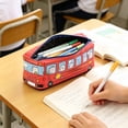 thumbnail image 2 of Under $1 Pencil Case, Bus Shaped Creative Korean Cartoon Canvas Pen Pouch, Large Capacity Stationery Bag for Young Learners by PALIFEUR, 2 of 7