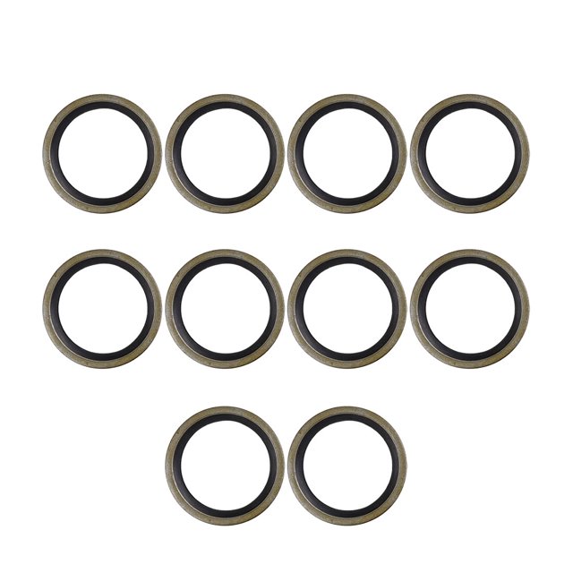 10Pcs Arandela Plana De Depósito De Aplastamiento De Drenaje De Aceite De Motor Tono Bronce M26
