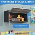 thumbnail image 4 of Heavy Duty Metal Wall Mounted Tool Storage Cabinet, Steel Garage Organizer Cabinet For Garage Workshop, Assembly Required, 4 of 9